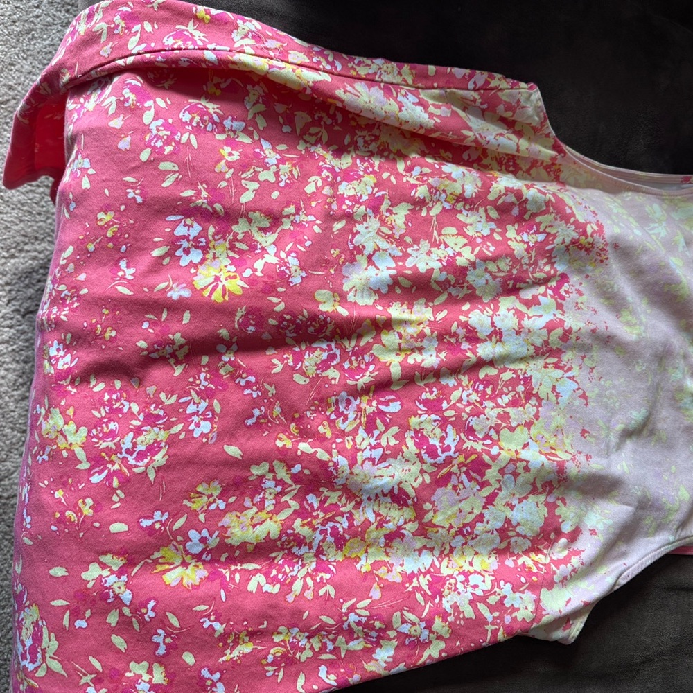 Floral Pink and Yellow Dress